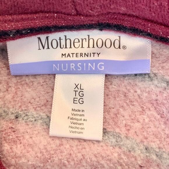 Motherhood nursing burgundy pullover in a size XL - Picture 4 of 6